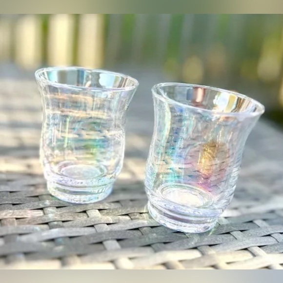 White Pearlescent Glass Votive Tea Light Candle Holder Set FREE CANDLES!… - Picture 3 of 8